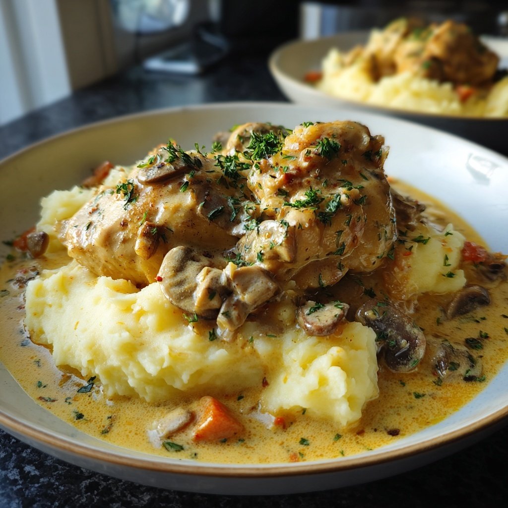 Hausmannskost Cremiges Hähnchen mit Kartoffelpüree