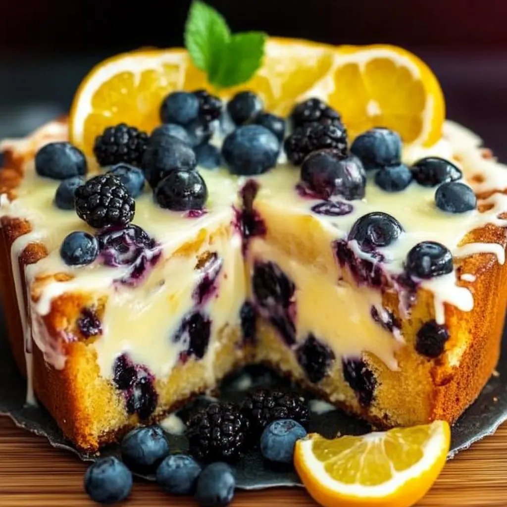 Zitronen-Blaubeer-Joghurt-Kuchen