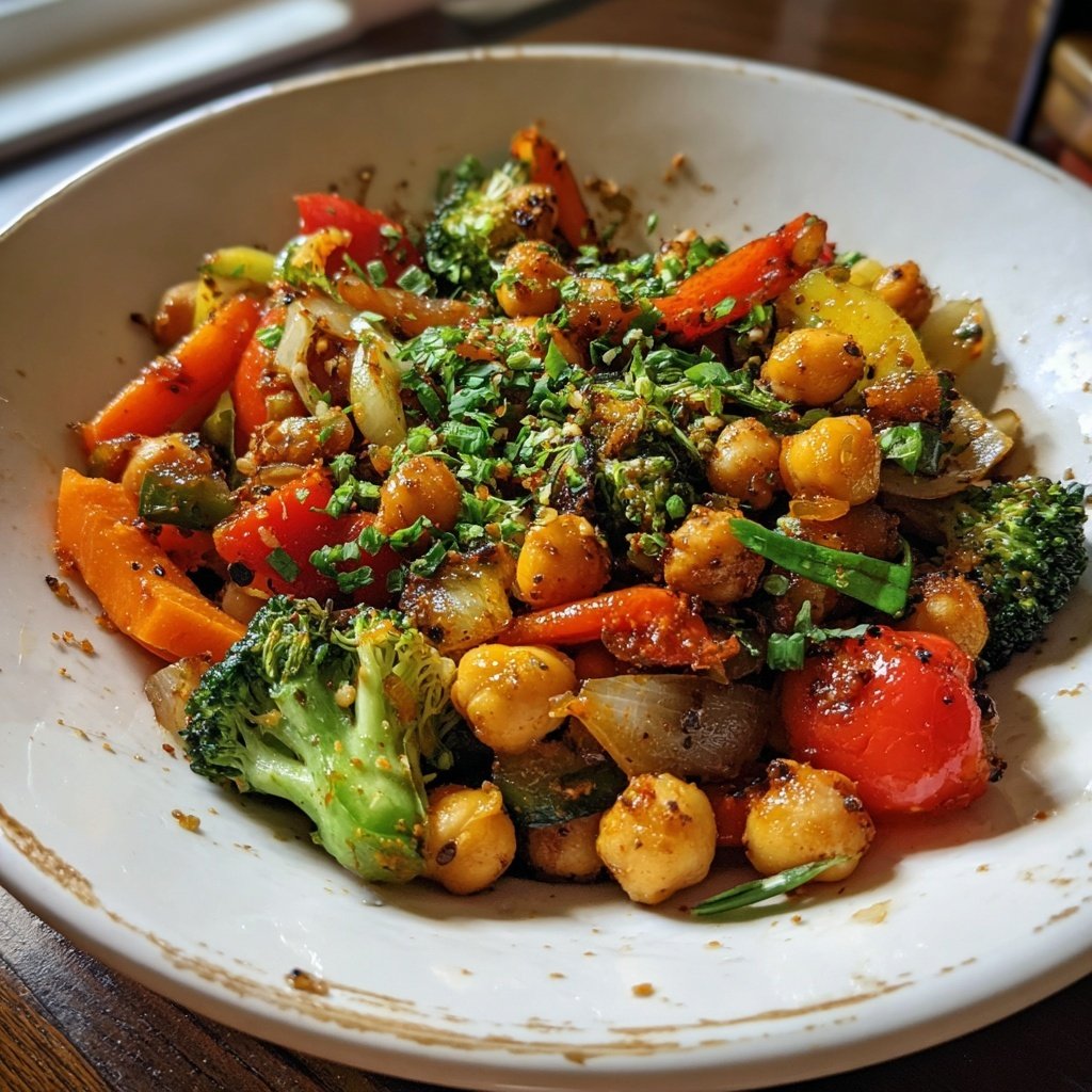 Vegetarische Kichererbsen Pfanne
