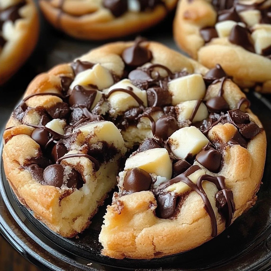 Mit Käsekuchen gefüllte Schokoladenkekse