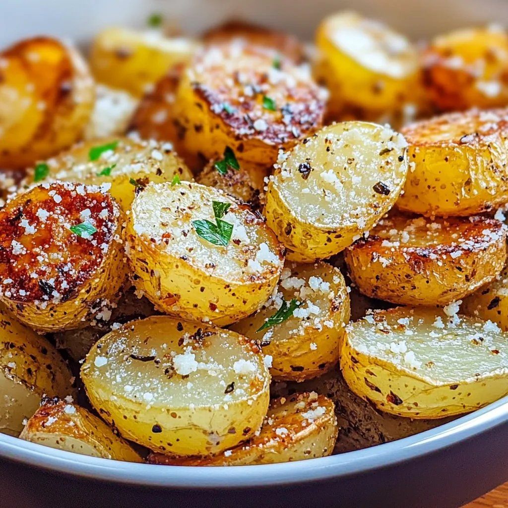 Gebackene Kartoffeln mit Knoblauch & Parmesan