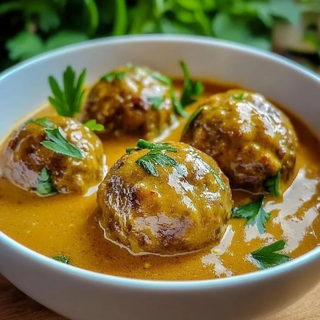 Hackbällchen in cremiger Paprikasoße