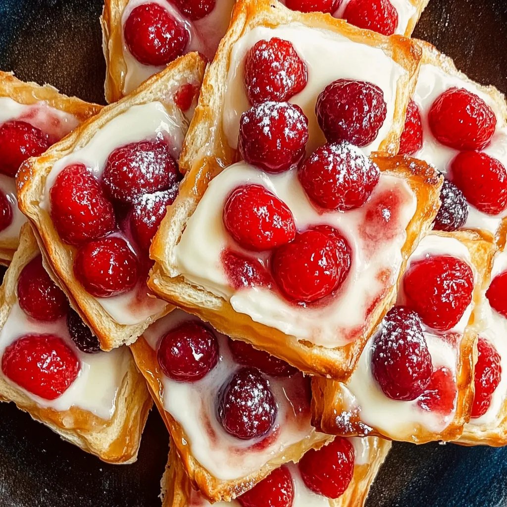 Erdbeer-Plundergebäck mit Frischkäse