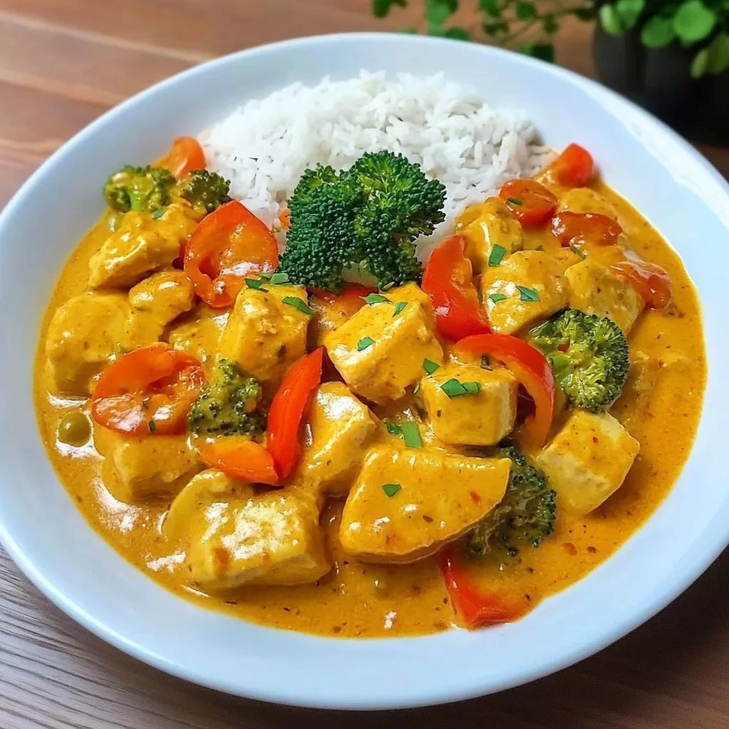 Schnelles Hähnchencurry mit Reis