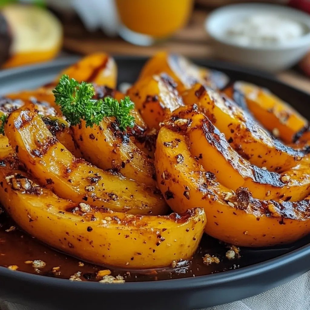 Gegrillter Kürbis mit Ahornsirup