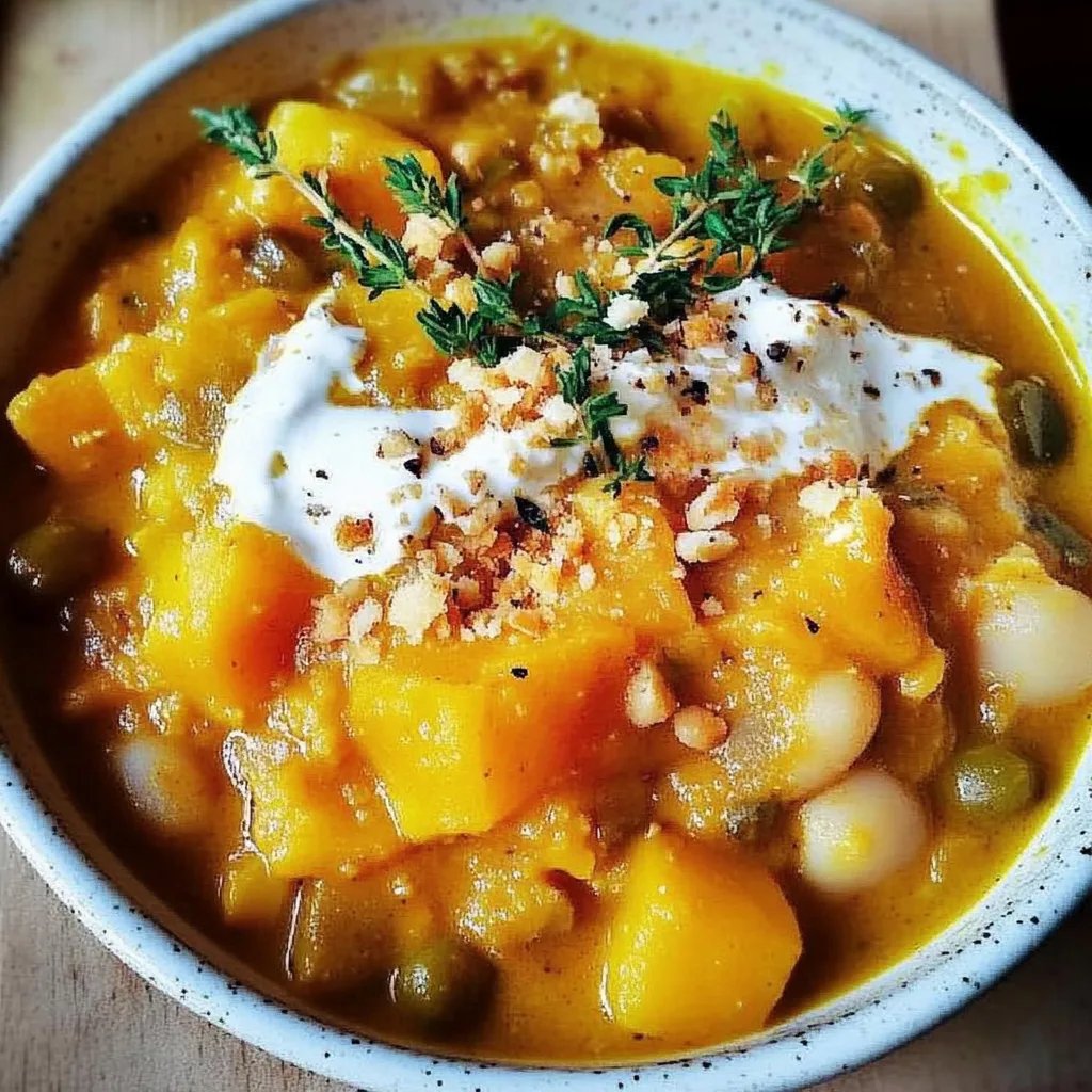 Kartoffelcurry mit Kürbis und Linsen